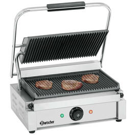 contact grill Panini | 230 volts | cast iron • grooved • grooved product photo  S