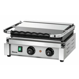 contact grill 1R | 230 volts | enamelled cast iron • grooved • grooved product photo  S