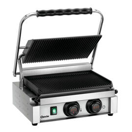 contact grill Panini-MDI 1R | enamelled cast iron • grooved • grooved product photo  S