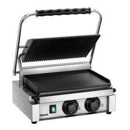 contact grill Panini-MDI 1GR | enamelled cast iron • smooth • grooved product photo  S