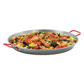 paella pan STP460  • steel  Ø 460 mm | 655 mm  x 465 mm  H 50 mm | red lacquered handles product photo