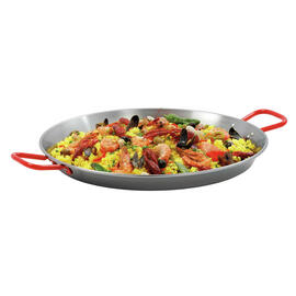 paella pan STP550  • steel  Ø 550 mm | 730 mm  x 550 mm  H 58 mm | red lacquered handles product photo