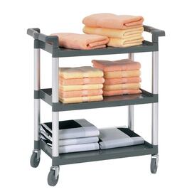 serving trolley|transport cart Adjutant grey  | 3 shelves  L 830 mm  B 415 mm  H 940 mm product photo  S