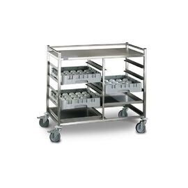 rack trolley KTW 2/10 4 swivel castors 2 braked castors 1176 mm  x 630 mm  H 992 mm product photo  S
