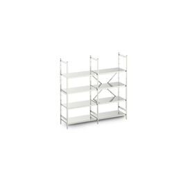 standing rack NORM 25 stainless steel 800 mm 500 mm  H 1800 mm 4 closed shelf board(s) shelf load 100 kg bay load 400 kg product photo