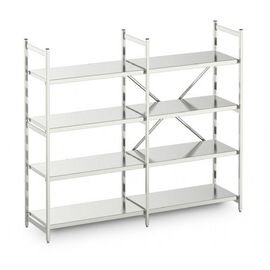 standing rack NORM 20 aluminium | 4 closed shelf board(s) | 600 mm 500 mm H 1800 mm product photo
