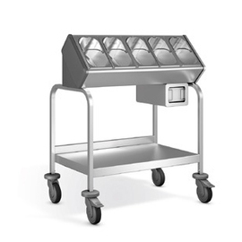 children's cutlery trolley BT 400 Kids with napkin dispenser | 900 mm x 600 mm H 1060 mm wheel details galvanized steel product photo