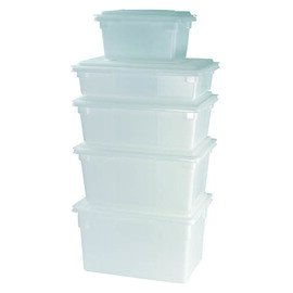 food container polyethylene white 19 ltr  L 457 mm  B 305 mm  H 229 mm product photo