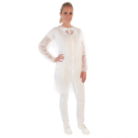 visitor Coat ECO with Velcro fastener XXXL PP fleece 30g/m² white L 1100 mm product photo