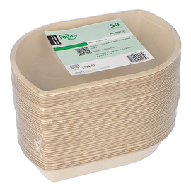 snack tray sugarcane fibers | 210 mm x 144 mm H 36 mm product photo  S
