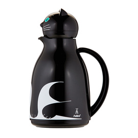 vacuum jug THERMO-CAT 1 ltr black shiny glass insert screw cap  H 265 mm product photo