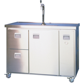 mobile counter MT2SZ suitable for 1 keg Ø 425 mm | 50 ltr L 1350 mm with beer dispensing system with train product photo
