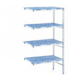 add-on shelf 2050 Roste | 4 levels | T 400 mm | L 649 mm | PP grids blue product photo