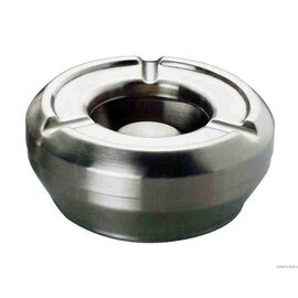 ashtray with windproof lid stainless steel matt  Ø 100 mm  H 45 mm product photo