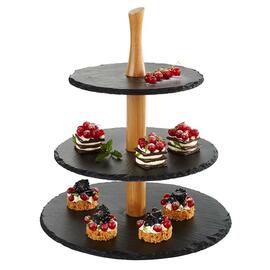 etagère slate black brown | 3 levels H 340 mm product photo  S