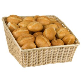 buffet basket LARGE plastic beige 450 mm  x 420 mm  H 240 mm product photo