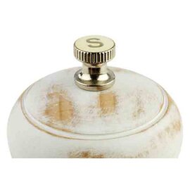 salt mill PROFESSIONAL VINTAGE wood white • grinder made of stainless steel  H 150 mm product photo  S
