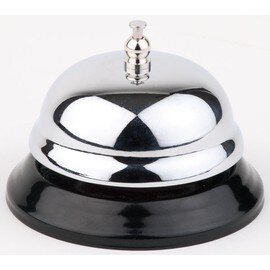 reception bell metal chromed black shiny  Ø 85 mm product photo