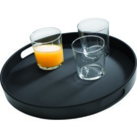 tray BISTRO melamine black round  Ø 355 mm product photo