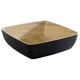 bowl FRIDA 2650 ml melamine brown black wood look inside 250 mm  x 250 mm  H 75 mm product photo