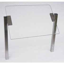 sneeze guard Type D acrylic für chafing dish | CNS legs 70 cm | window size 500 x 350 mm product photo