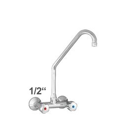 Wall mounted battery profi 1/2" outreach 250 mm high C-spout slanted product photo