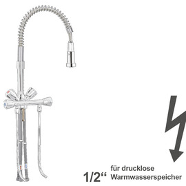 bar faucet fresh 1/2" | for non-pressurized hot water storage tanks H 530 mm outreach 250 mm product photo