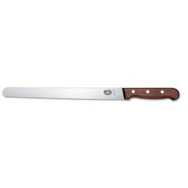 ham slicing knife WOOD | blade length 25 cm | wavy cut round top product photo