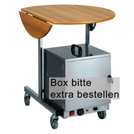 breakfast trolley walnut coloured round Ø 800 mm H 800 mm product photo