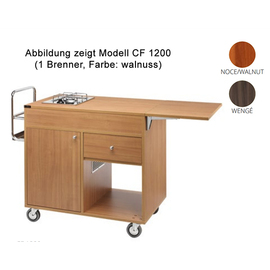 flambé trolleys gas carbon coloured | 1 cooking zone L 1050 mm W 580 mm H 850 mm product photo