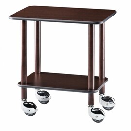 side trolley CL 903CA | 2 shelves | carbon coloured | 4 swivel castors product photo