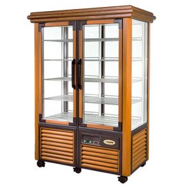 refrigerated panorama vitrine 800 F BAROCCO | walnut coloured|light product photo