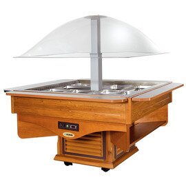 cold buffet CUPOLA with illumination wood walnut coloured product photo