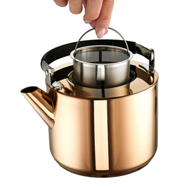 kettle | tea kettle Katja 1.4 ltr Ø 140 mm stainless steel copper coloured | suitable for induction product photo  S