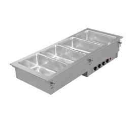 single-basin bain marie GN 1/1 built-in unit with 4 basins | 3200 watts 230 volts product photo