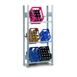 basic beverage crate rack galvanised L 810 mm x 335 mm H 1750 mm suitable for 6 crates product photo