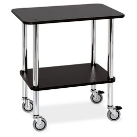 side trolley black  | 2 shelves 710 x 460 mm steel tube frame product photo