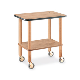 side trolley oak coloured  | 2 shelves 710 x 460 mm wooden rack product photo