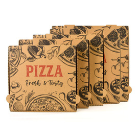 pizza boxes brown | 240 mm x 240 mm H 40 mm product photo
