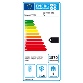 Bakery Freezer DL 700 P BT PV with glass door | 630 ltr for 20 baking sheets à 600 x 400 mm product photo  S