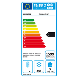 ice cream freezer GL 800 P BT incl. 5 grids à 530 x 700 mm product photo  L